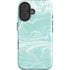 Mint Marbling iPhone 16 Plus Impact Case
